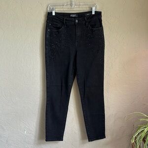 Judy blue black studded bedazzled‎ jeans size 9/29 slim fit